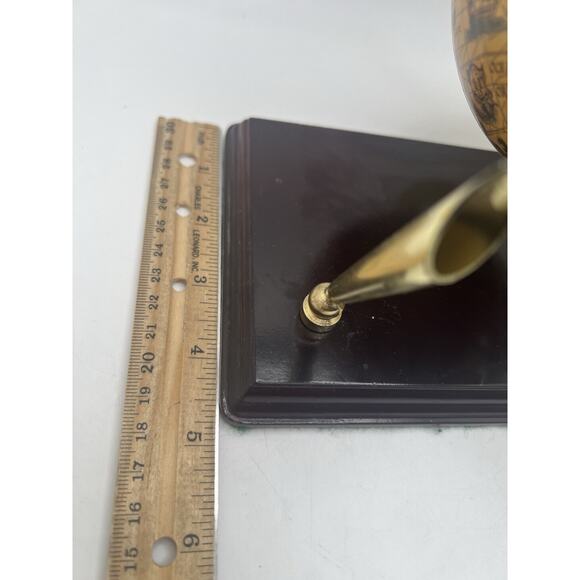 Revolving Antique Globe Double Pen Holder - For Desktop - Picture 3 of 6